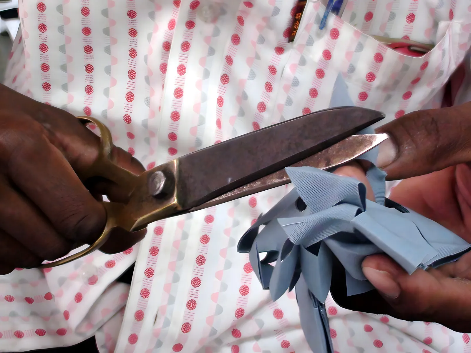 Cutting the appliqué