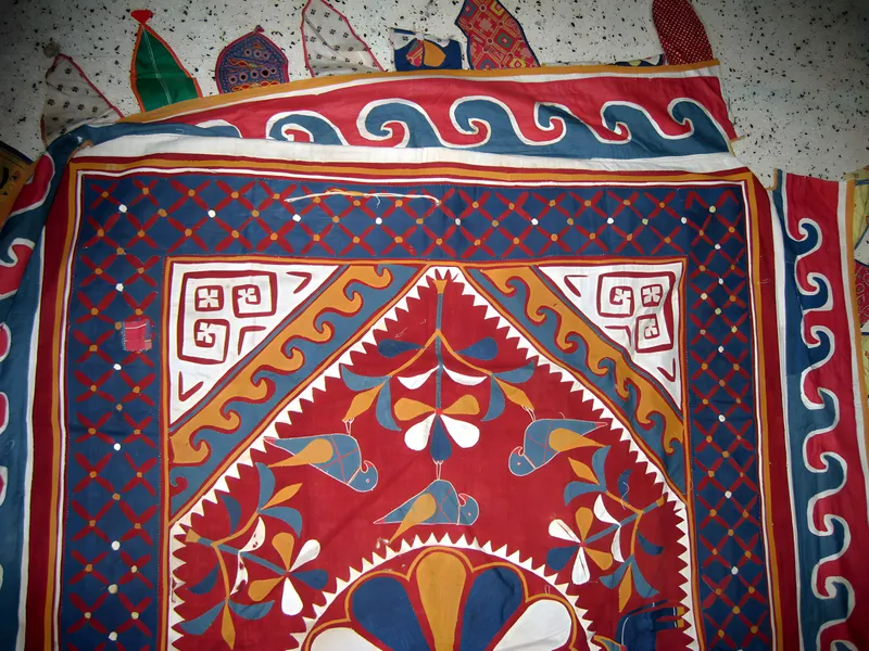 Appliqué canopy, detail