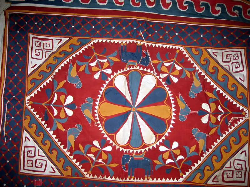 Appliqué sun-wheel
