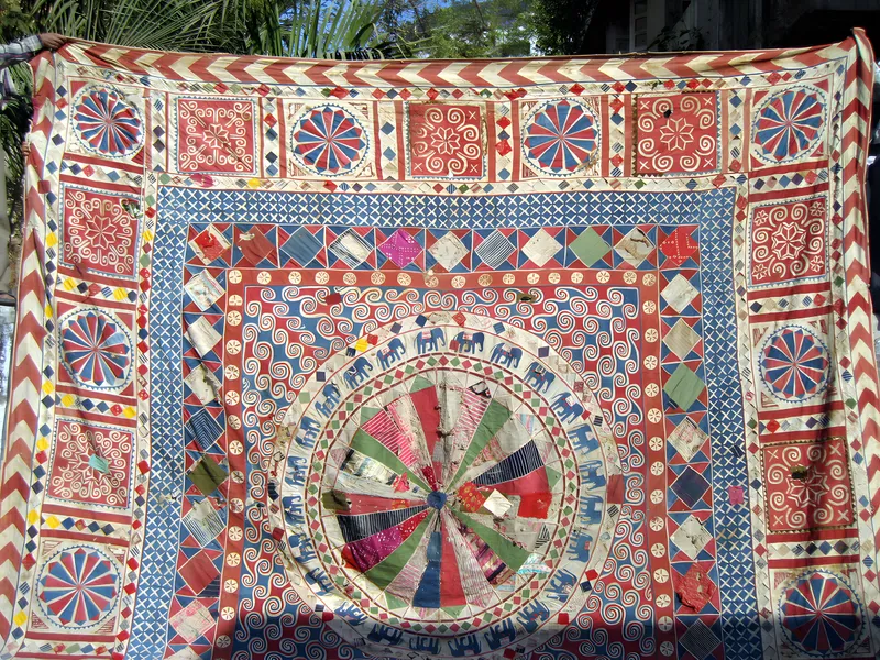 Embroidered and pieced chakla