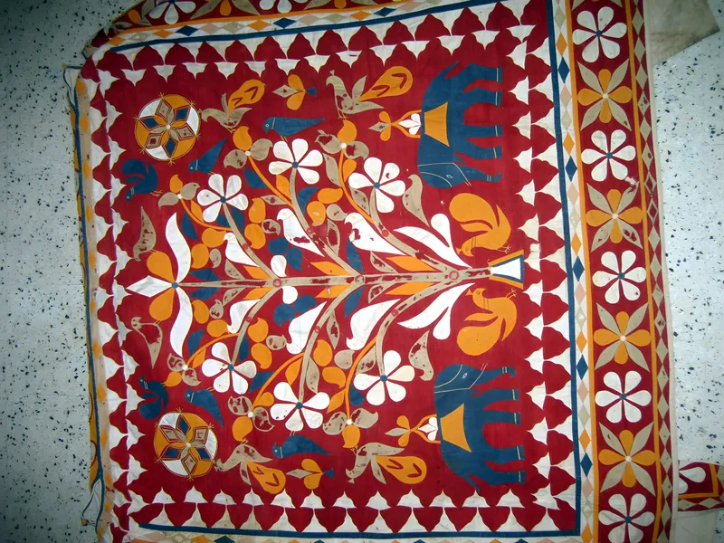 Appliqué hanging with tree of life