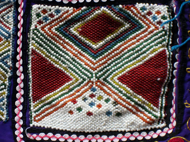 Glass beadwork, detail