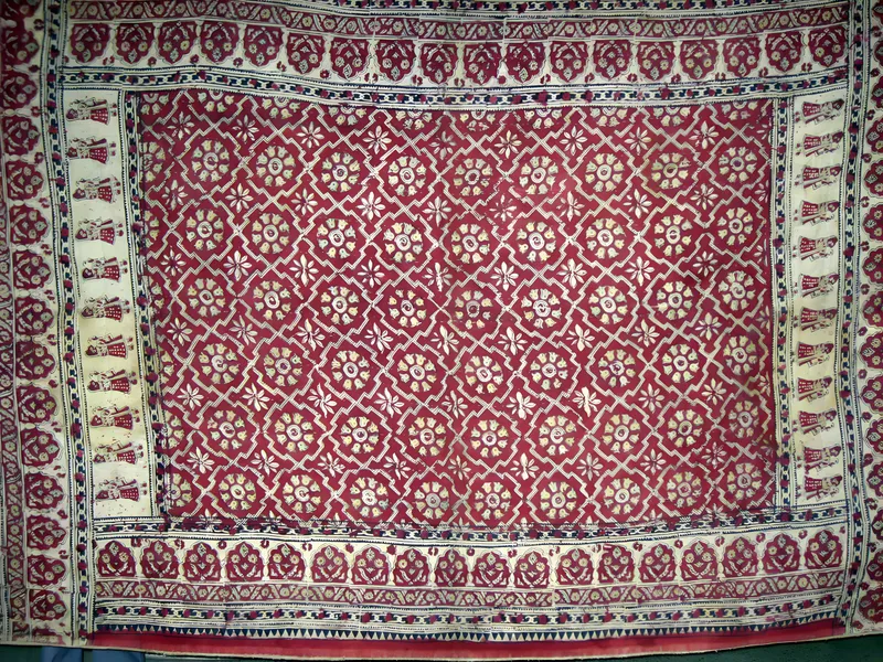 Antique block-printed cloth