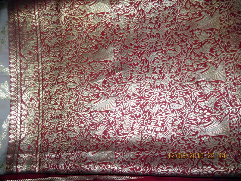 Red and gold brocade