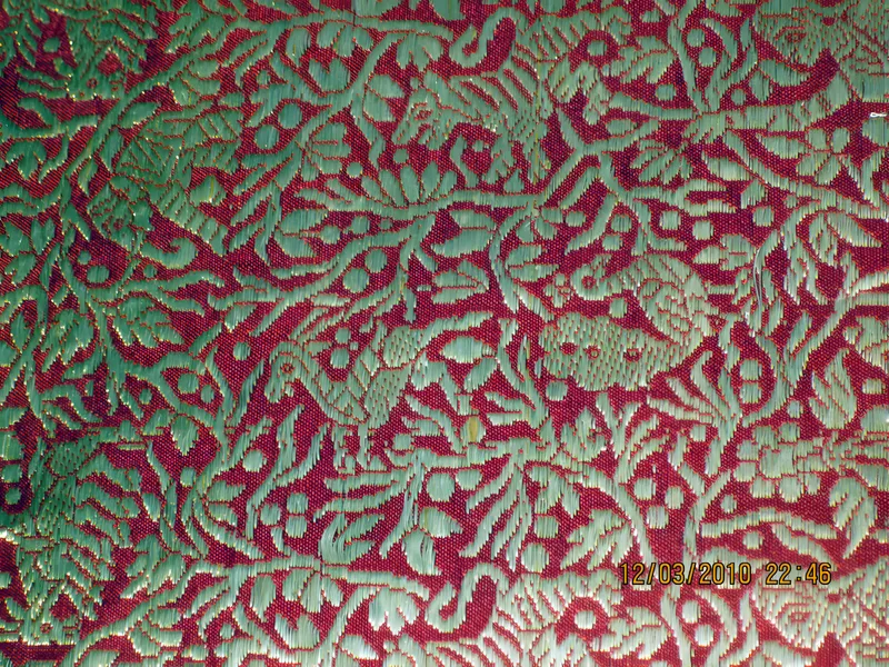 Red and gold brocade, detail