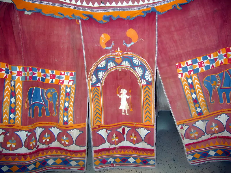 Embroidered canopy tent, Saurashtra