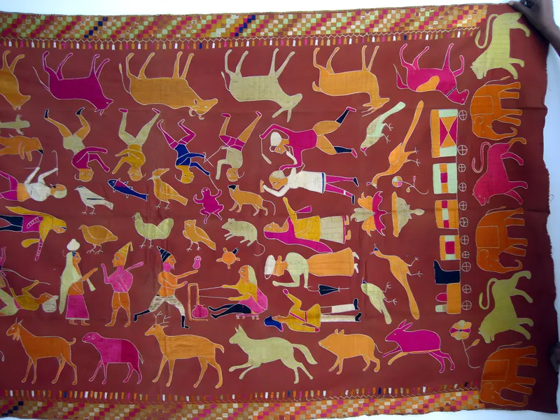 Embroidered frieze with animals