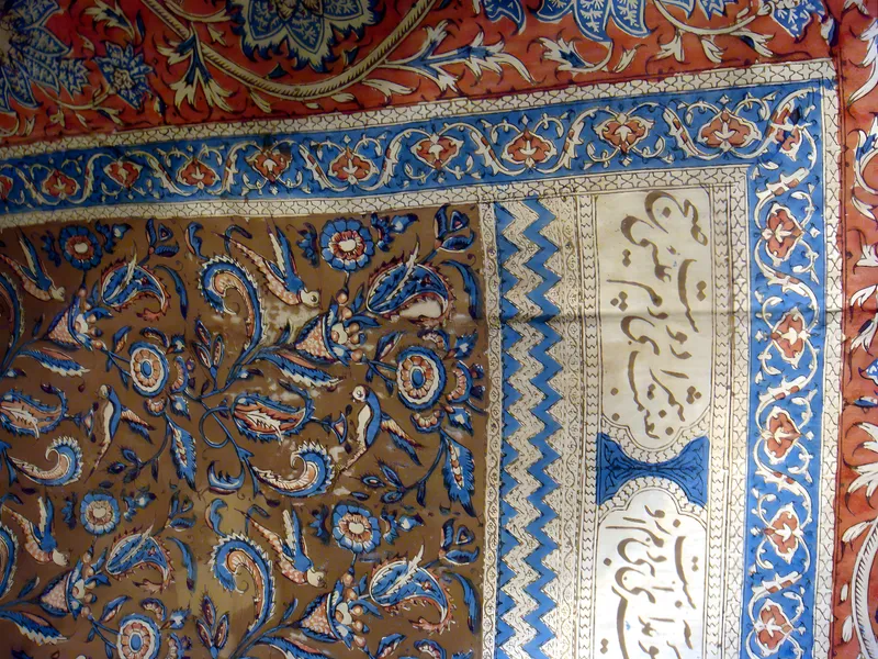 Ikat with painted border