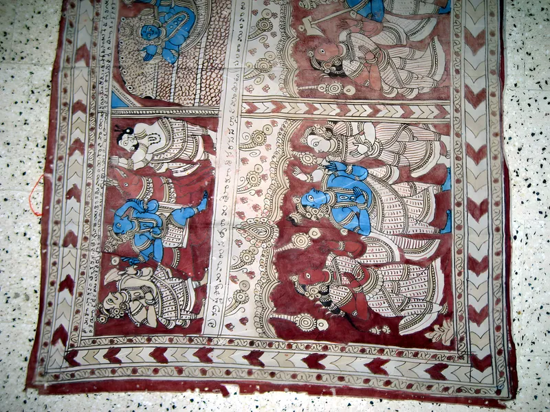 Kalamkari narrative panel
