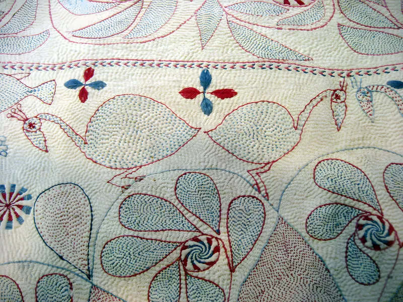 Kantha paisley, detail