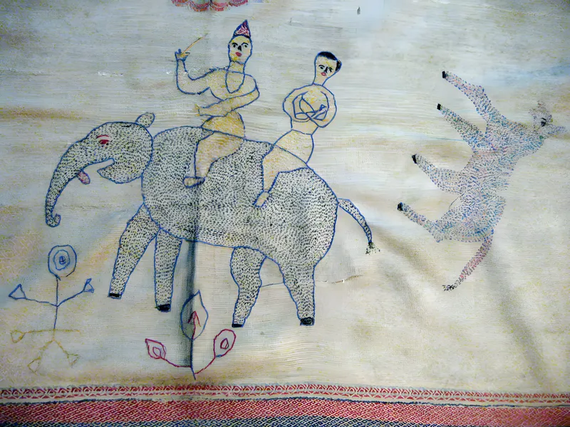 Kantha with figures