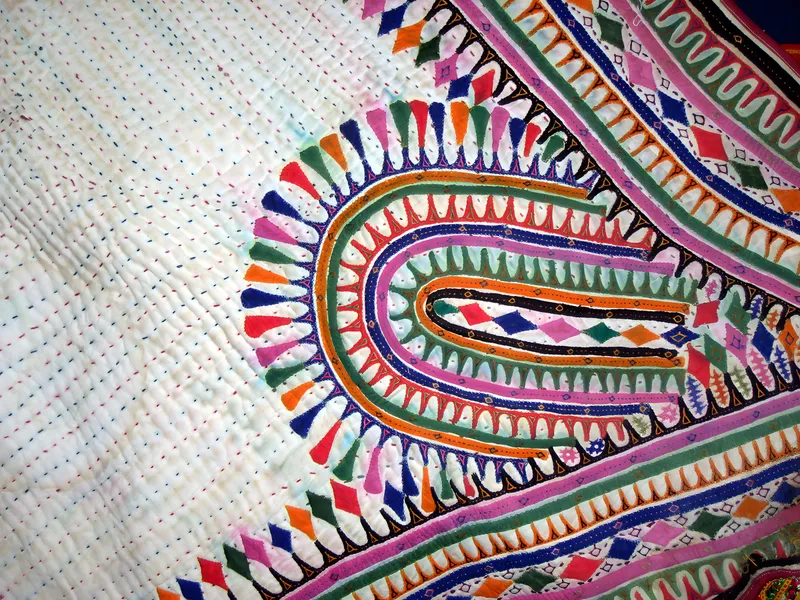 Mirror-work embroidery