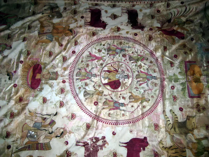Mochi embroidered hanging, Kutch