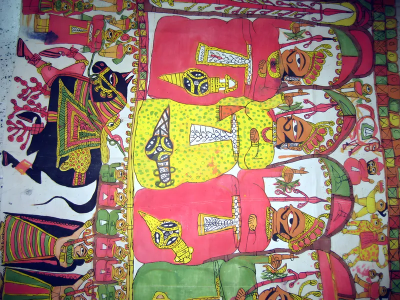 Painted narrative cloth