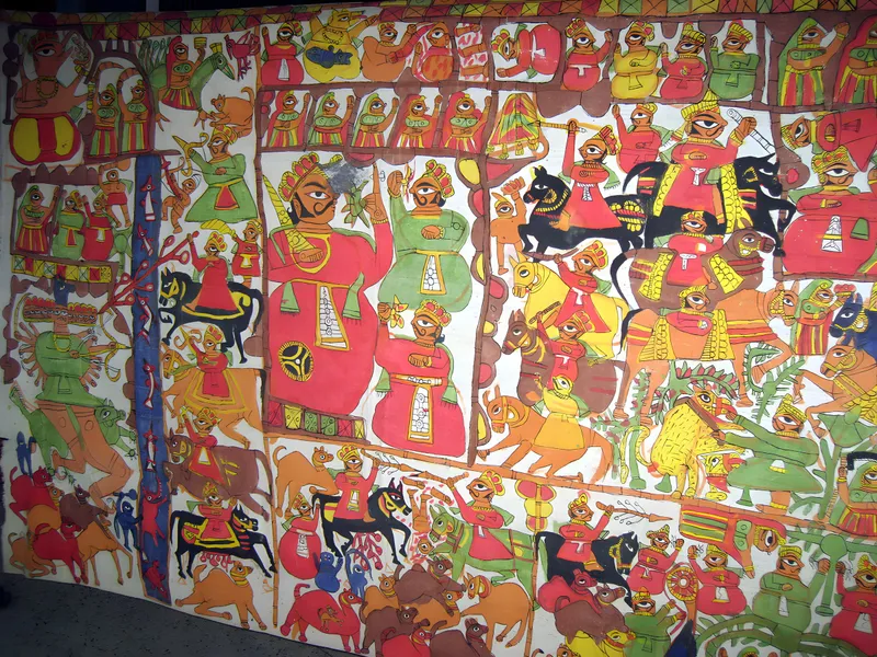 Painted cloth with riders