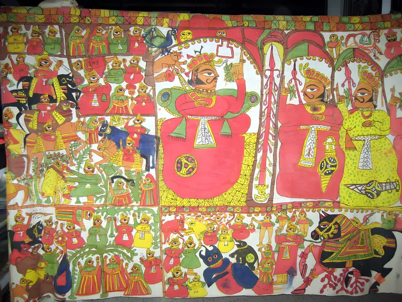 Painted cloth, detail