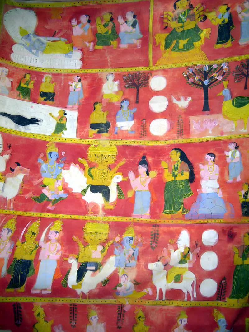 Painted narrative panel