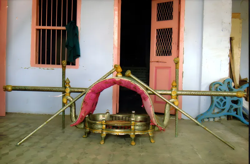 Embroidered palanquin