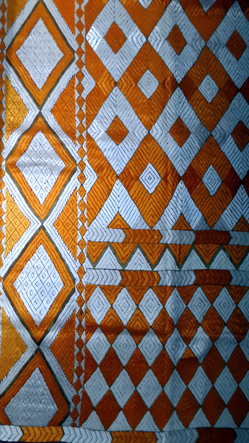 Phulkari with diamond lattice