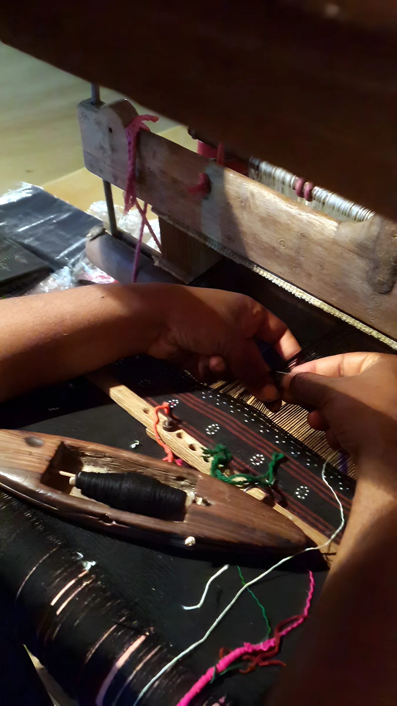 At the loom