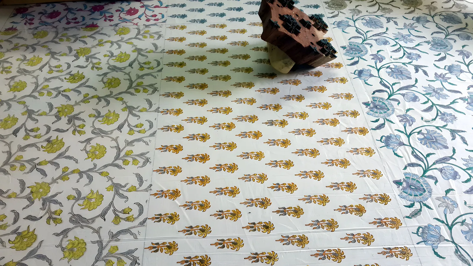 A block on the printed cloth