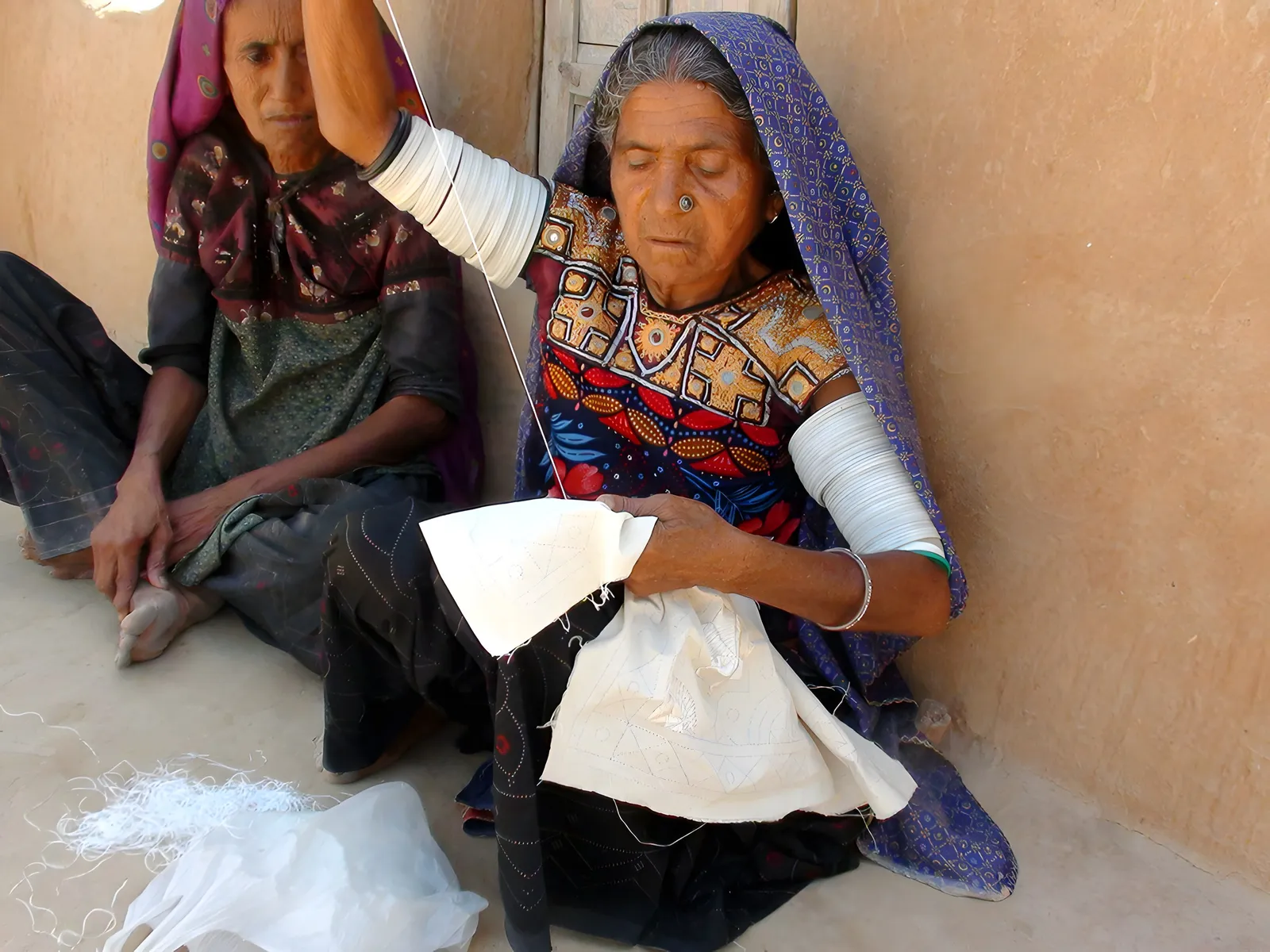 Embroiderers in a Kutch village