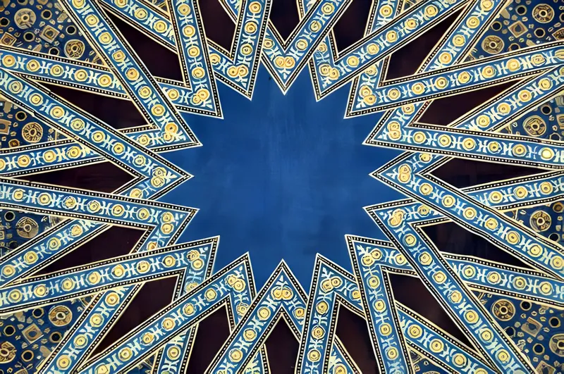 Ajrakh table cover, detail