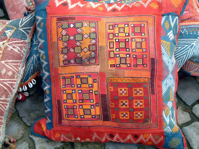 Embroidered cushion