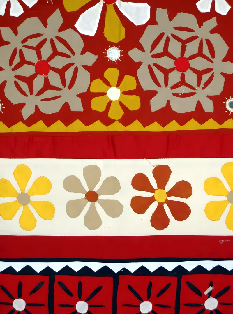 Traditional patchwork cushion cover
