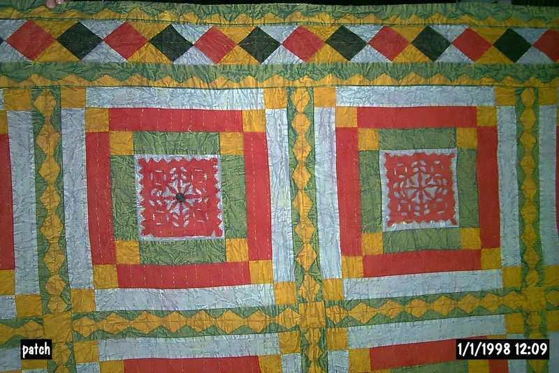 Appliqué cutwork, detail