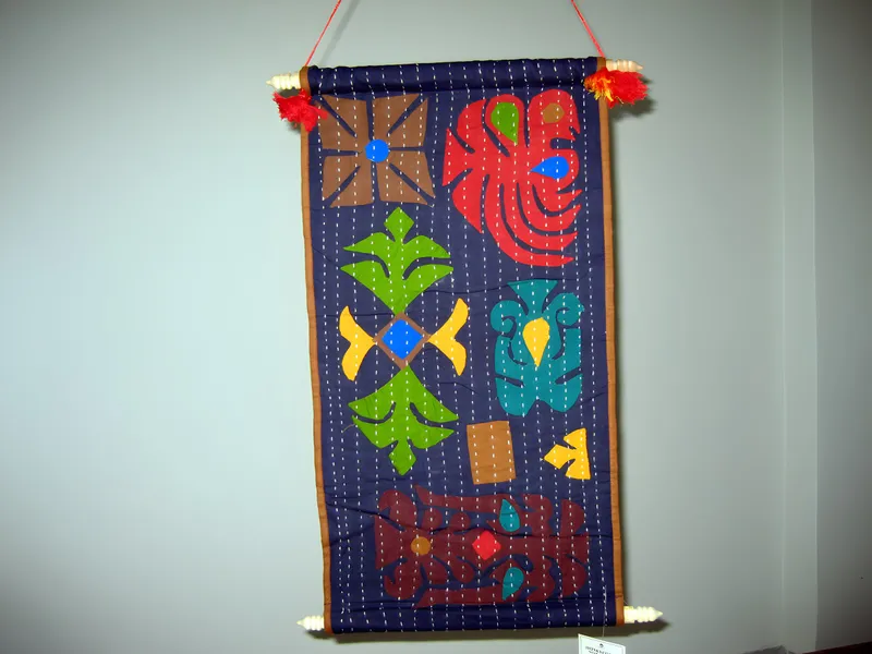 Embroidered wall hanging