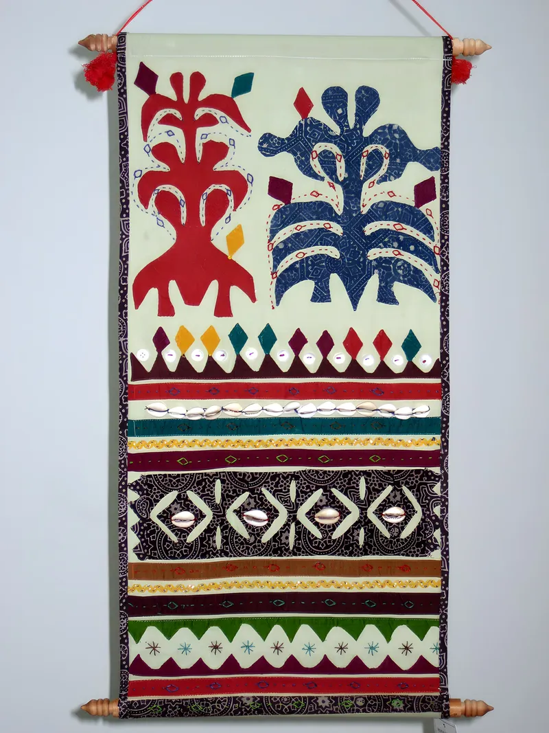 Embroidered wall hanging