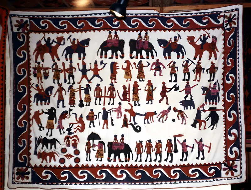 Figurative appliqué hanging