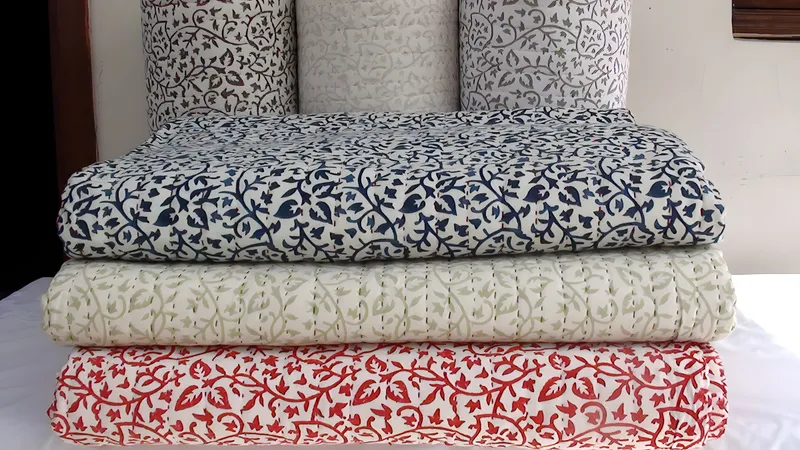 Kantha quilt, detail