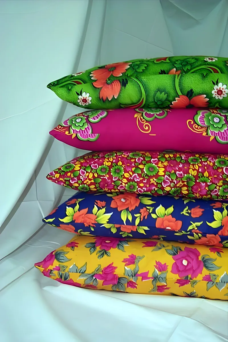 Block-printed cushions