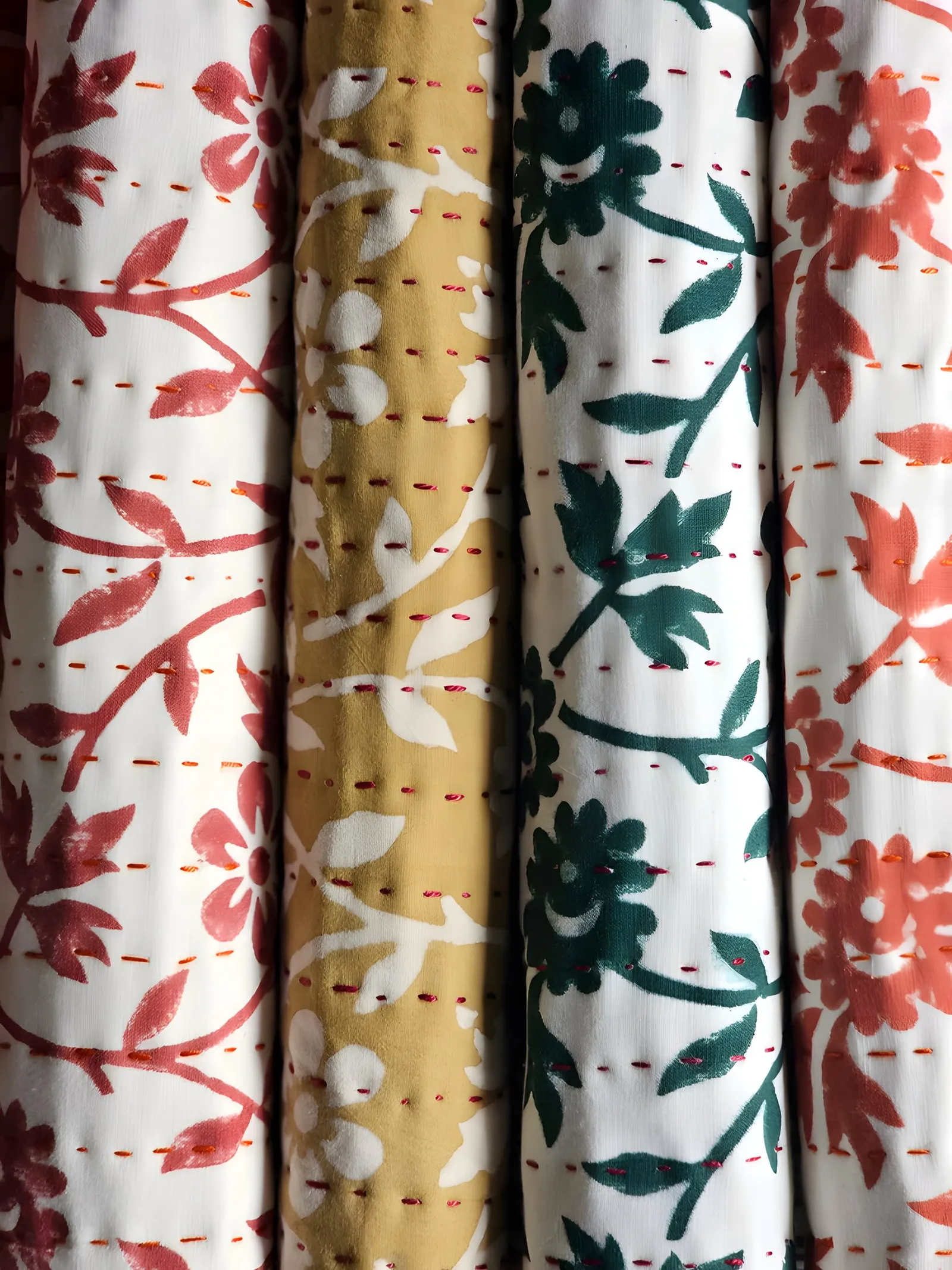 New for 2026: four colourways of the floral quilt