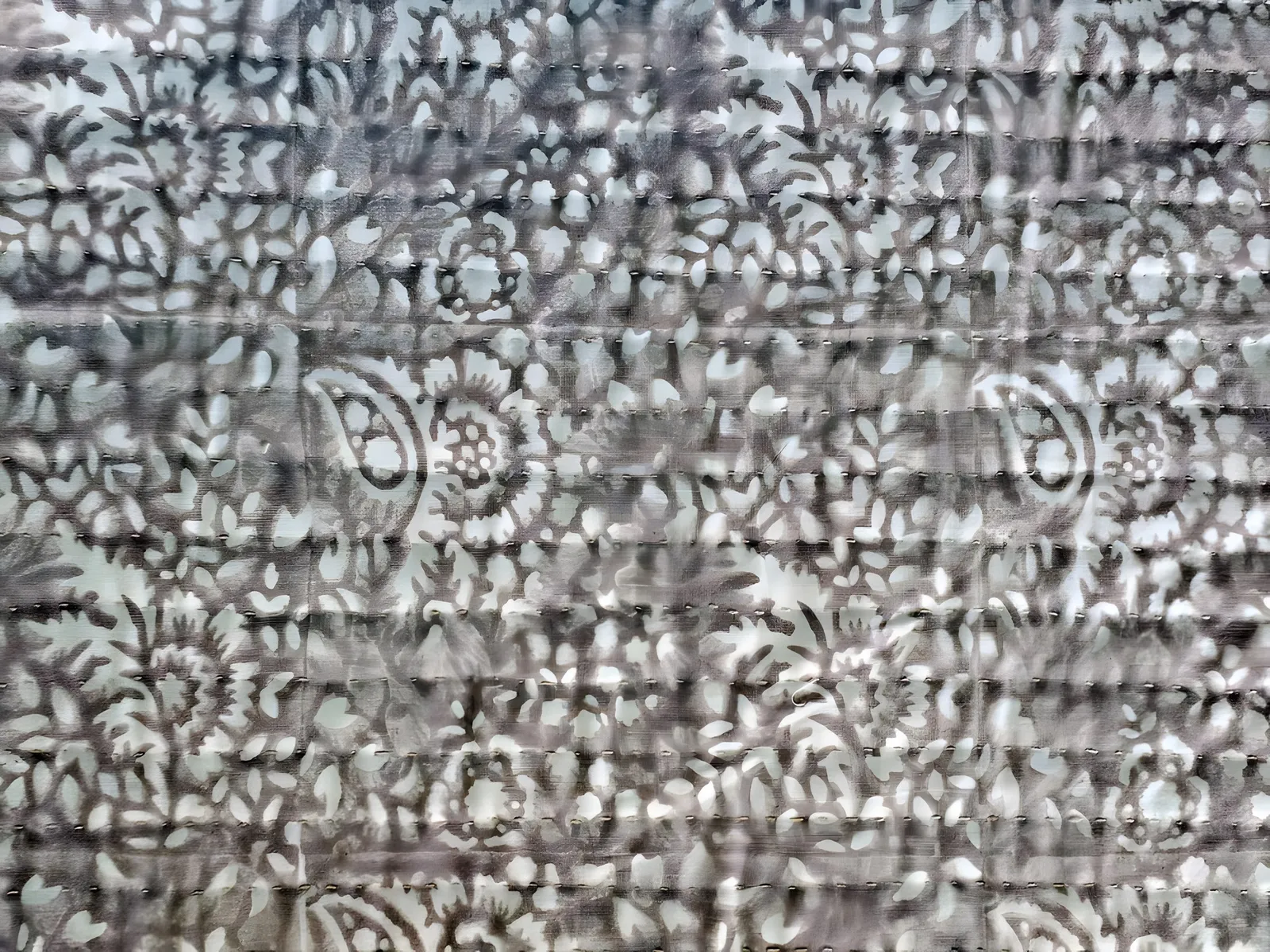 New for 2026: stone-on-white paisley quilt