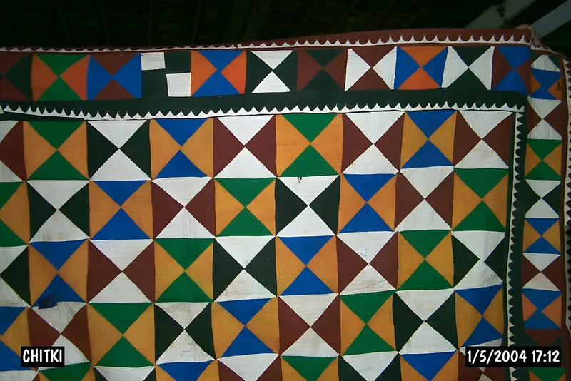 Hand-pieced triangle quilt