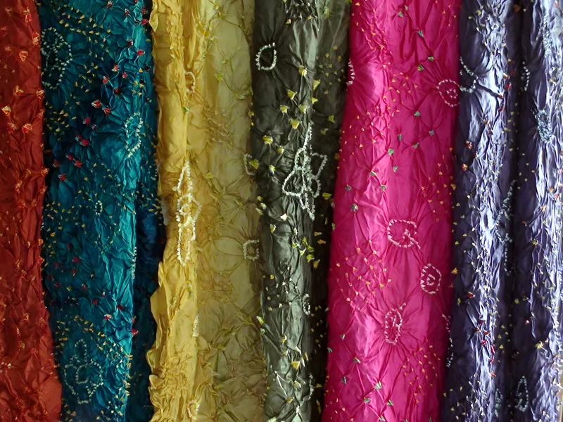 Bandhani silk stoles