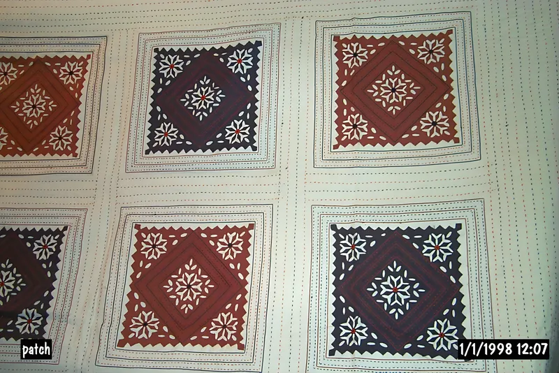 Patchwork bed cover