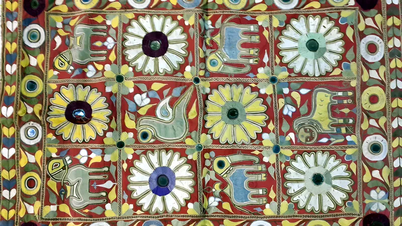 Embroidered hanging