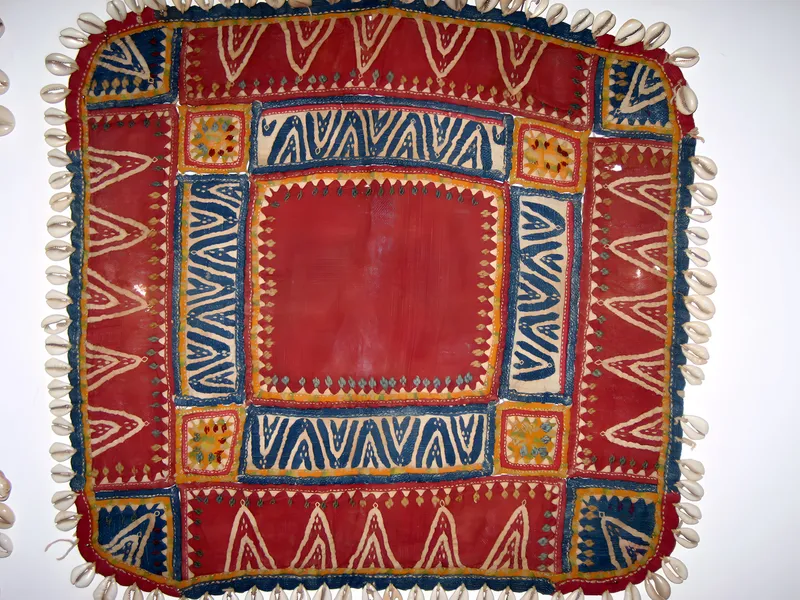 Antique embroidered textile