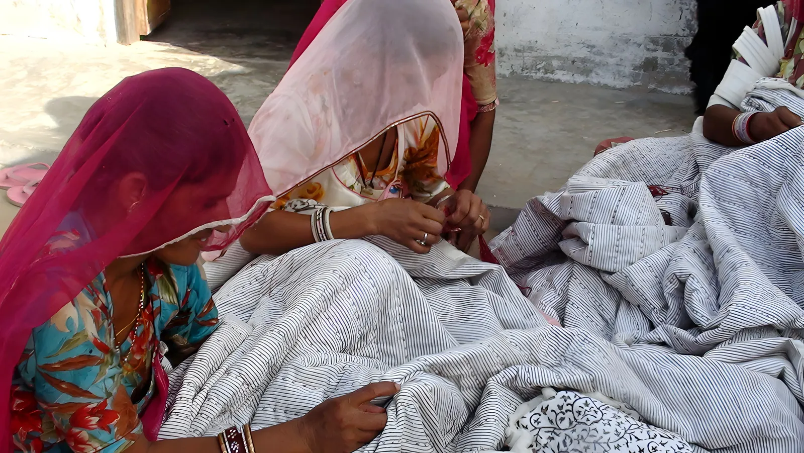 Every quilt is finished by hand