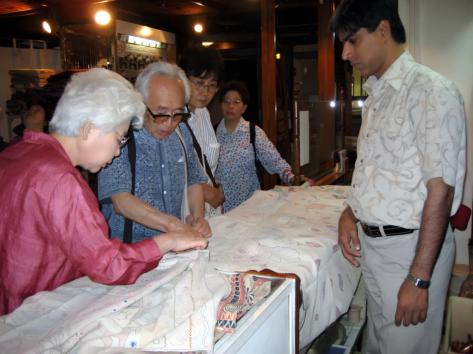 Buyers at the showroom table