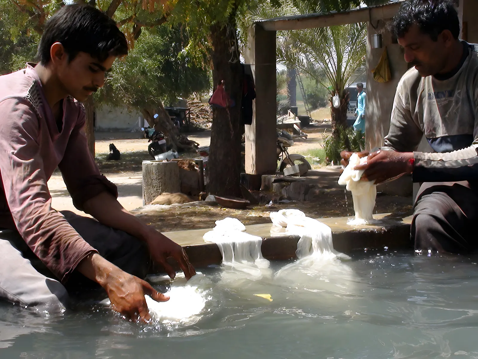 Water, cloth, and light
